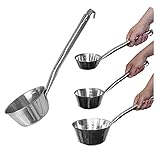 Stainless Steel Dipper, Ladle for Commercial & Home, Multi-Purpose Canning Ladle, No Pain Grip, Long...