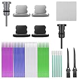 Anti-dust Plugs Caps,Sonku 54 Pcs Anti-dust Pluggy Charging Port Cover Cleaning Brush Kit Compatible...