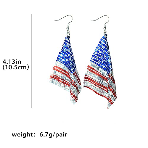 American Flag Earrings For Women Patriotic Independence Day 4Th Of July Drop Dangle Earrings Independence Day Gift #TOP1