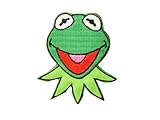 2 pieces FROG Iron On Patch Applique Animal Embroidered Motif Fabric Children Decal 2.6 x 2.3 inches (6.8 x 6 cm)