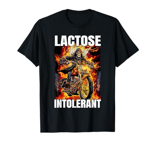 Lactose Intolerant Skeleton Lactose Intolerance Maglietta