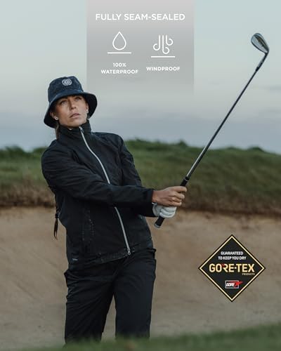 Womens GORETEX Waterproof Golf Rain Jacket 100% Waterproof Lined Highly Breathable Shaped Sleeves Adjustable Cuffs PFAS Free Alternate view