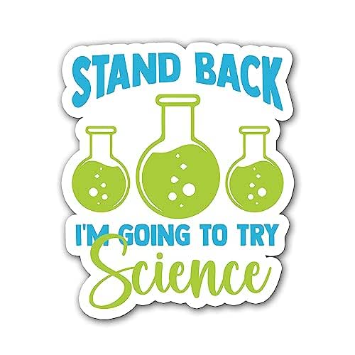 Amazon.com: Stand Back I'm Going to Try Science Stickers, Vinyl ...