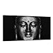 Canvas Wall Art Black and White Abstract Buddha Wall Art Head Paintings Pictures Artwork for Decor/Home Decoration Size:20x40inch 1pcs/Set