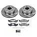 POWERSTOP KOE2152 Autospecialty Front Replacement Brake Kit-OE Brake Rotors & Ceramic Brake Pads For Jeep Cherokee Wrangler XJ