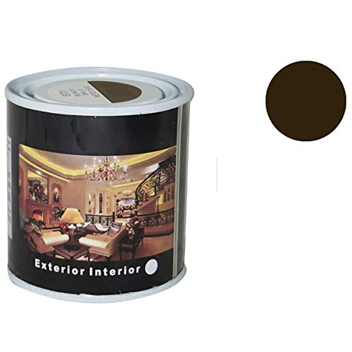 H HANSEL HOME Pintura Esmalte al Disolvente para Madera y Metal, Pintura Alquidica de Rápido Secado para Superfícies Interiores y Exteriores(Marron, 125 ML)