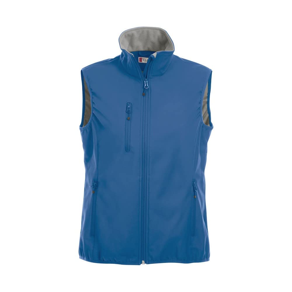 Clique Women's Ladies Softshell Vest Gilet Plain Turtleneck Sleeveless Outdoot Gilet, Blue (Royal Blue), 6 (Manufacturer Size:XS)