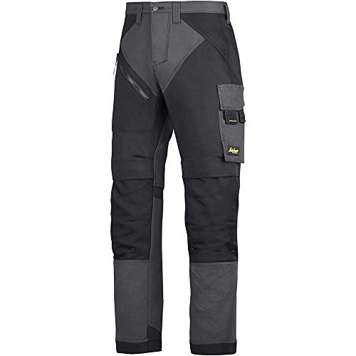 Snickers 63035804104 Size 104 "Ruffwork" Work Trousers - Steel Grey/Black
