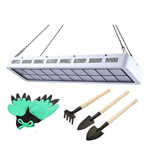Preisvergleich Produktbild Illumination 600 W LED Wachsen Licht Vollspektrum Zimmerpflanzen Garten Für Gemüsegewächshaus Lampe (Mit Einem Paar Gärtnerhandschuhe & Gartengeräte)