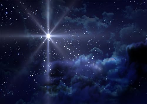 Fondo fotográfico BELECO 3x2 m Estrella Navidad cielo azul miniatura 5