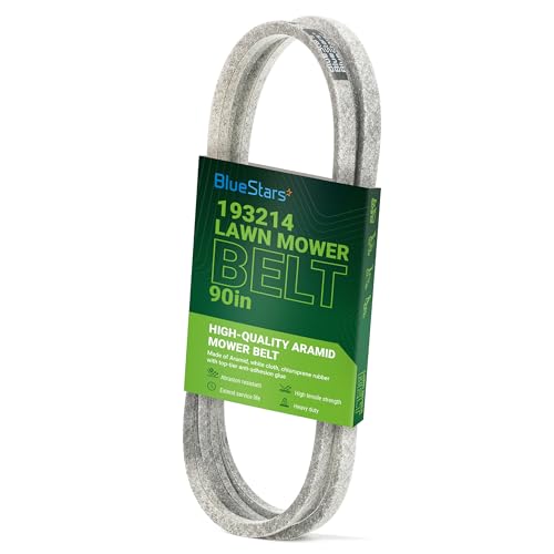 Image of BlueStars 125907X 532125907 193214 Deck Belt | Aramid Cord | 1 /2 x 90 | DeckBelt for 38 inch Deck Craftsman Husqvarna AYP Dixon Jonsered Poulan Mowers Replaces 105732X 120302X 21546076 M79204 532193214