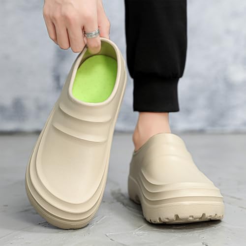 Image of QPAO Work Shoes for Men & Women Non Slip Clogs Kitchen Chef Shoes Comfortable Women Clogs Beach Shoes