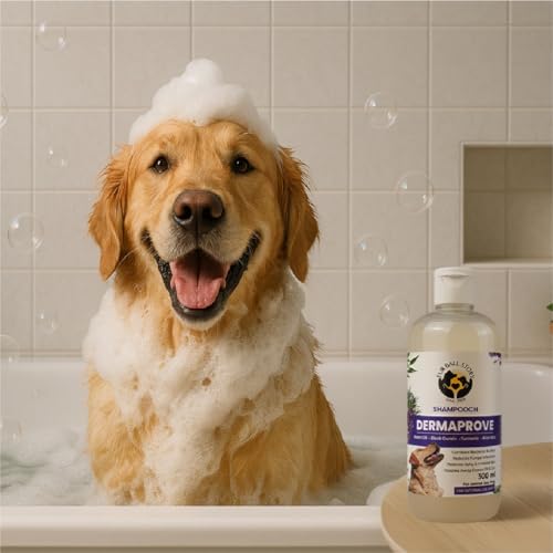 Image of FUR BALL STORY Dermaprove Dog Shampoo Antifungal & Antibacterial Gentle Cleanser for Itch Relief | Supports Sensitive Skin Care | Helps Maintain Skin Hygiene | 300 ml (Pack of 2)