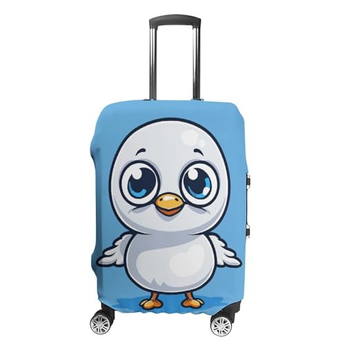 Carry on Luggage Cover Big Eyed Seagull Suitcase Covers for Luggages Tsa Approved Travel Luggage Sleeve Protector Elastic Suitcase Protector Anti-Scratch Washable Fits 19-30 Inch Case -L