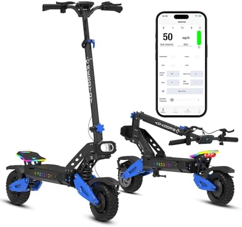RD2 Off-Road Electric Scooter for Adults, 5000W Dual Motor, 60V 2...