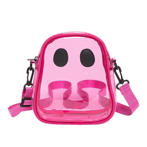 Halloween Pumpkin Clear Crossbody Purse, Transparent Novelty Ghost Purse Cute Spooky Season Shoulder Bag for Women