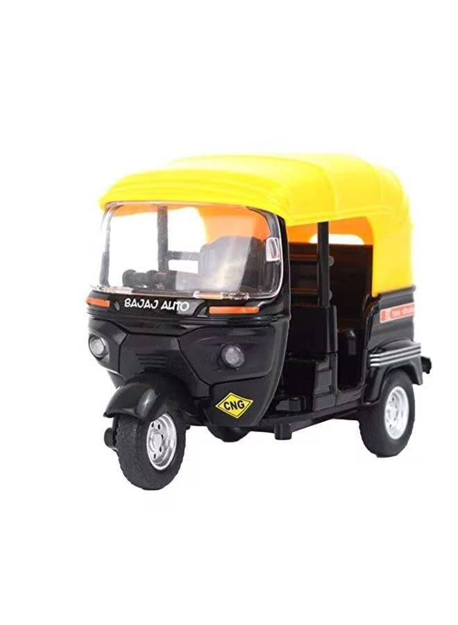 Dreamzon Die Cast Metal Model Bajaj Auto Rickshaw CNG AUTO Multicolour