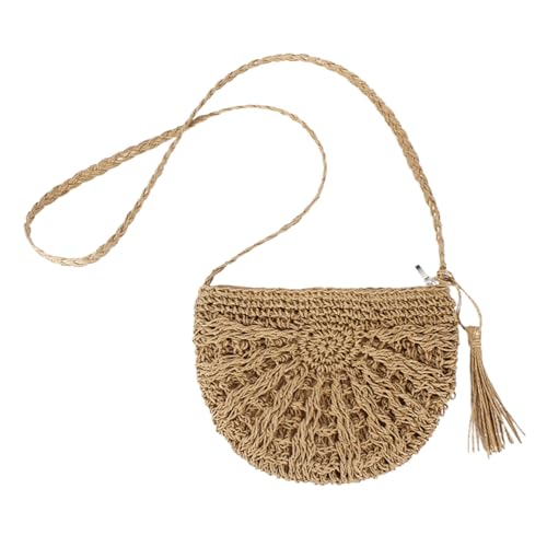 UDNFHL 1 Stück Gewebte Crossbody -Tasche, Strand -Cross -Body -Tasche, Kleidungszubehör, Damen -Umhängetasche, Böhmische Umhängetasche.