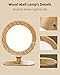 AMETHEUS LED Wall Mounted Lights, Rechargeable Wall Sconces Lamp, 3 Color Temps & Remote and Touch, 360°Rotation Dimmable Cordless Wall Light for Study Bedroom Reading Bedside(Wood, 1 Pack)
