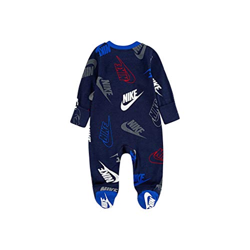 Nike Kids Baby Girl's Sportswear All Over Print Smiley Long Sleeve Footed Coverall (Infant)2