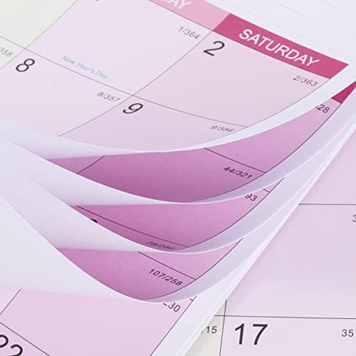 2023 Calendar - Calendar 2023, January 2023 - December 2023, Wall Calendar 2023 Starts Monday, Thick Paper 37 x 29 cm, Double Binding Hook Large Mixed Color Right Angle Block