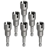 Yakamoz 6Pcs Wing Nut Driver Set Hurricane Shutter Wingnut Screw Divers Eye Bolt Drive Drill Bit Socket for Ceiling Cup Hooks Butterfly Wing Nuts Bolts