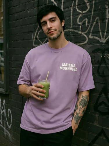 Image of TOXA Men's Pure Cotton Oversized Fit Tshirt | Oversized Baggy Fit Tee with Drop Shoulder | Cool and Stylish Graphic Printed Design Half Sleeve T-Shirt (Available Sizes: S to 2XL)