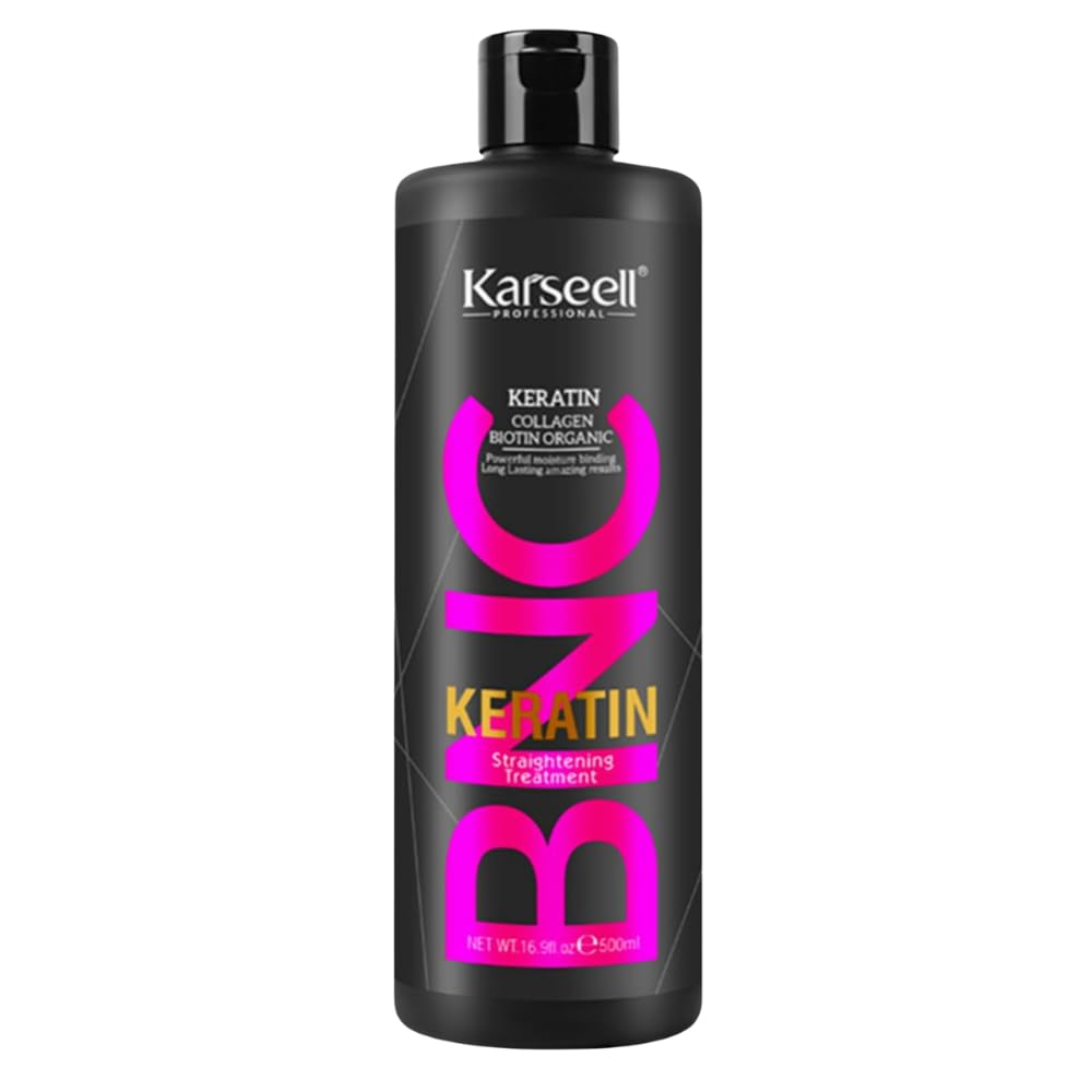 Karseell MACA CARE SYSTEM Keratin Glättung Ohne Formaldehyd Trockenes Krauses Geschädigtes Haar Kollagen Biotin Arganöl Feuchtigkeitspflege Glanz Reparatur Antifrizz Tägliche Anwendung Zuhause 500ml