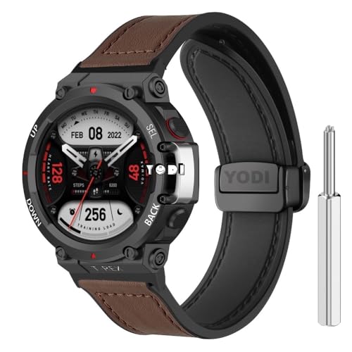 Image of YODI Strap Band Compatible with Amazfit T-Rex 2 Smartwatch Only Soft Silicone | Nylon | Chain | Leather Watch Straps with Installation Adjuster Tool For Amazfit TRex 2