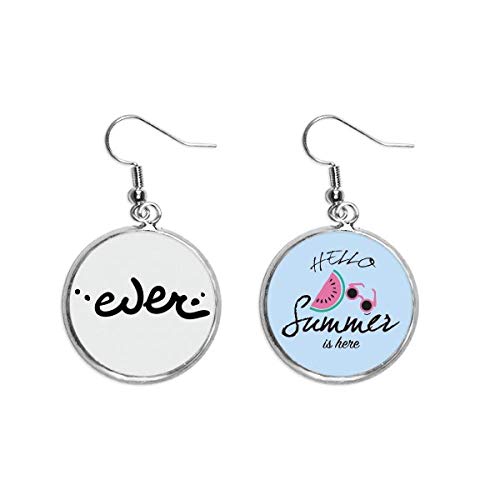 Pendientes de sandía con diseño de frase divertida y estética handwrite para el lóbulo