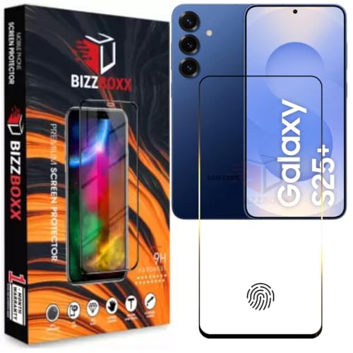 Image of Compatible With Samsung Galaxy S25+ 5G Tempered Glass Screen Protector Guard With Precise Edges - Easy Install, Fingerprint Working Screen Guard (For Samsung S25 Plus) - Pack of 1