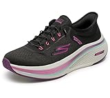Skechers Go Run Elevate 2.0 Banyan - Tenis sin Cordones para Mujer, Negro/Rosa, 24 cm