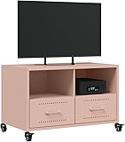 【Matériaux Solides】 Conçu en acier laminé à froid, ce meuble TV garantit robustesse, stabilité et surface lisse facile à nettoyer. Parfait pour un usage quotidien comme meuble TV design ou buffet salle a manger, alliant praticité et durabilité.