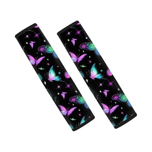 Image of AFPANQZ Butterflies Seat Belt Cover for Women Adults 2 Packs Comfortable Driving Shoulder Protectors Car Safety Seatbelt Pads Soft Comfort Cushion Car Seats Accessories Decor