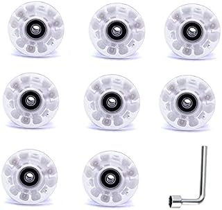 Roller Skate Wheels 8 Pack Roller Skate Wheels Luminous Skate Wheels, 82A 58mmx32mm,Quad Roller&Double-Row Roller Skating Accessories Roller Skating Wheel