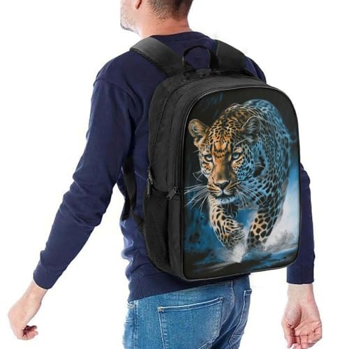 Sac à dos léopard léger 40x28x16cm contre la fatigue du dos - 5
