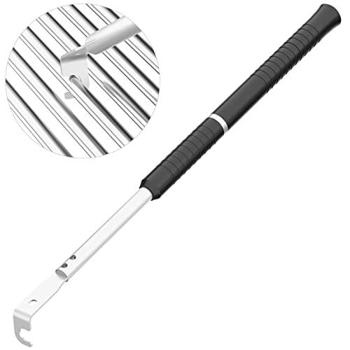 TANiCOO Grillschaber mit langem Griff - für heiße Roste Grillbürste und Grillreiniger mit einem 43,2 cm langen Griff, Edelstahl-Reinigungswerkzeug für Rundstab-Grills Cover