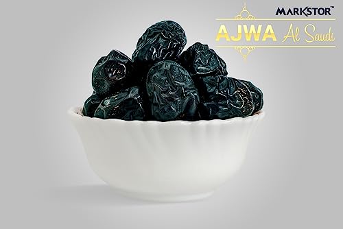 Image of MARKSTOR Ajwa Al-Saudi - Finest Original Ajwa Dates 1Kg Pack (Khajoor /Khajur) Of Madina, Saudi Arabia - 500 Grams X 2 Boxes, Fresh