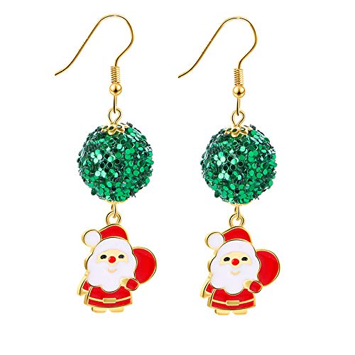 Preisvergleich Produktbild Vektenxi Weihnachten Kreative Weihnachtsmann Form Anhänger Ohrringe Weihnachten Weihnachtsmann Ohrringe Schmuck Geschenk für Mutter Tochter Freund nützlich
