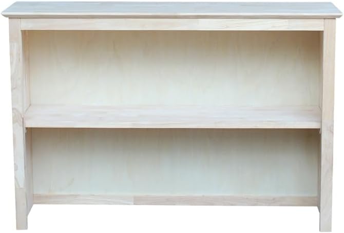 Parawood Hutch with Butcher Block Top - 45" Wide Solid Wood Storage