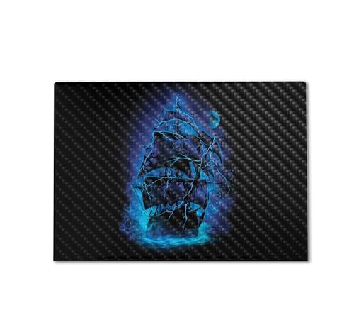 Image of Carbon Fiber Gaming Skin Compatible with HP Envy x360 16 inch (2023) - Pirate Storm - Premium 3M Vinyl Protective Wrap Decal Cover - Easy to Apply | Crafted in The USA by MightySkins