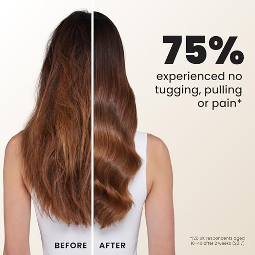 Image of Tangle Teezer Large Ultimate Detangler Brush, Straight to Wavy, Vanilla | Hairbrush with patented two-tier teeth & a 20% larger paddle detangles & reduces breakage on straight to wavy hair
