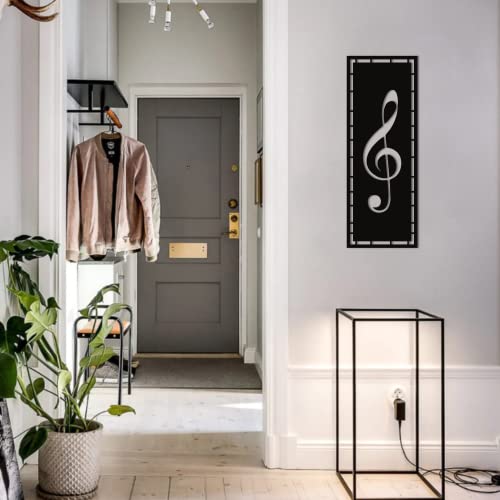 Panneau clé de sol en métal pour bureau et déco jazz - 3
