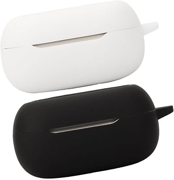 Compatible for jbl Live Beam 3 Headphone Case, [Supports Wireless Charging] [Shockproof Protective Case] Silicone Headphone Case Black-White