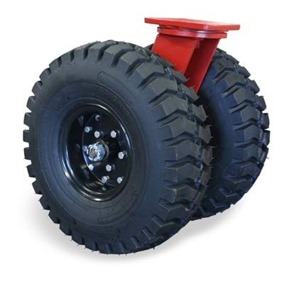 Hamilton Pneumatic Dual-Wheel Rigid Part# S-72250-PR Caster with 25" Pneumatic Air-Filled Tire with 1 1/4" Precision Tapered Roller Bearings - 7600 Lbs Capacity - USA Made