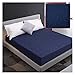 100% wodoodporne elastyczne prześcieradło pikowane wytłaczane ochraniacz na materac na łóżko i sofę, wystrój domu (kolor: Granatowy A, rozmiar: 180 x 190 x 30 cm)