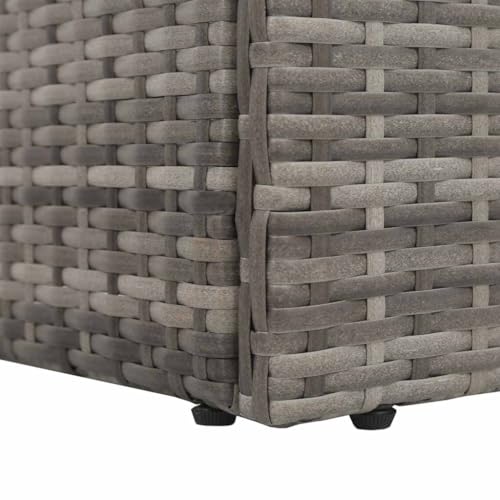 vidaXL Sonnenliege Poly Rattan Grau Gartenliege Liegestuhl Relaxliege Liege - 8