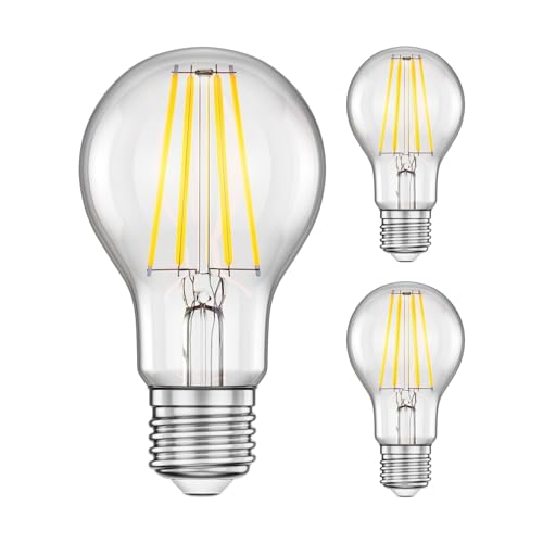 ledscom.de 3 Pieces E27 LED Bulb, A60, White (4000 K), 7.3 W, 1020lm, 3-Step dimmer