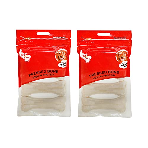 Pet en Care Pressed Bone (4 inches – 4×1 Pieces) Export Quality (Set of 2)
