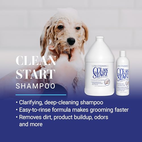 Image of Chris Christensen Clean Start Clarifying Dog Shampoo - Pro-Vitamin Formula that Won't Strip the Coat! Removes Product Build-up, Waxes, Oil and Dirt (16 Ounces)